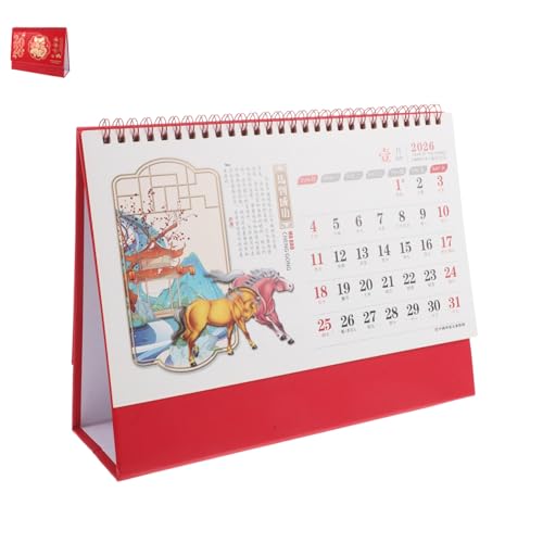 TOBBOMEY Chinesischer Tischkalender mit Geprägtem Gold Design Stabiler Rutschfester Spiral Drehkalender Traditioneller Chinesischer Stil für Büro Lehrer und Heimorganisation TOBBOMEY Chinesischer Tischkalender mit Geprägtem Gold Design Stabiler Rutschfester Spiral Drehkalender Traditioneller Chinesischer Stil für Büro Lehrer und Heimorganisation von TOBBOMEY