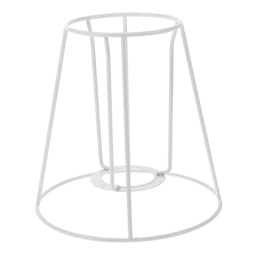 TOBBOMEY DIY Lampenschirmrahmen aus Metall Höhenverstellbar für Tischlampen und Deckenleuchten Durchmesser oben Unten Höhe Einfach zu Gestalten für Lampenschirme von TOBBOMEY