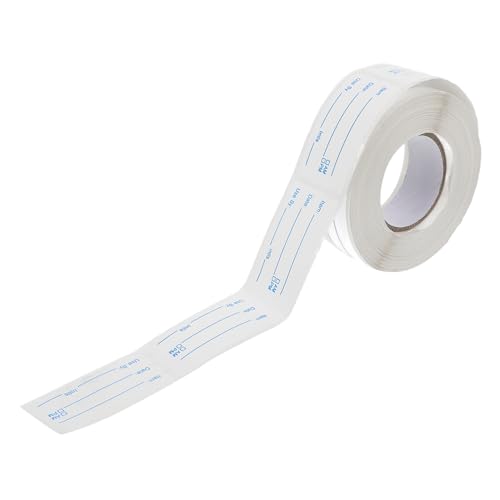 TOBBOMEY Datumsetiketten Selbstklebend für Lebensmittelaufbewahrung Rolle Leicht Beschriftbar Wiederablösbar Geeignet für Küche Restaurant und Catering Sichere Food Labels für Buffet und von TOBBOMEY