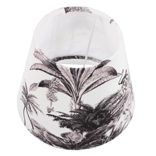 TOBBOMEY Delikater Stoff lampenschirm mit Tropischem Regenwaldmuster Tischlampenschirm Ersatz Einfach zu Montierender Lampenschirm für Wohnzimmer Schlafzimmer und Arbeitszimmer von TOBBOMEY