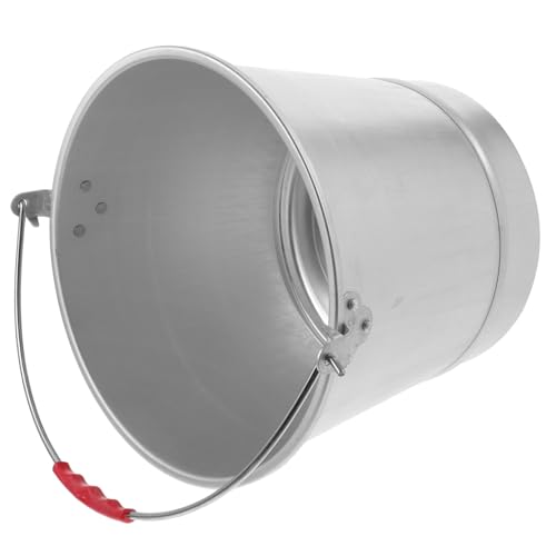 TOBBOMEY Dicker Aluminium wassereimer mit Stabilem Griff Robuster Edelstahlbehälter für Garten und Landwirtschaft Tragbarer Eimer für Wassertransport und Melken Komfortabel und Langlebig von TOBBOMEY