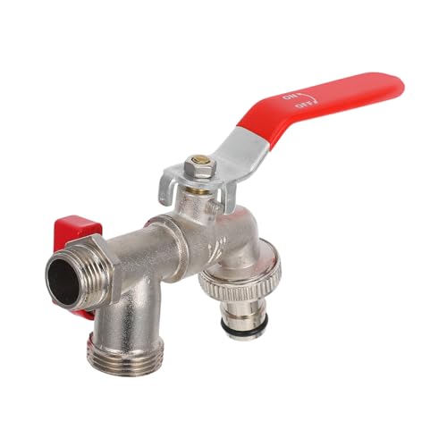 TOBBOMEY Doppelventil Wasserhahn Außenwasserhahn mit Auslaufsicherem Design Ergonomischem Griff und Unabhängiger Wassersteuerung für Garten Waschmaschine und Haushalt TOBBOMEY Doppelventil Wasserhahn Außenwasserhahn mit Auslaufsicherem Design Ergonomischem Griff und Unabhängiger Wassersteuerung für Garten Waschmaschine und Haushalt von TOBBOMEY