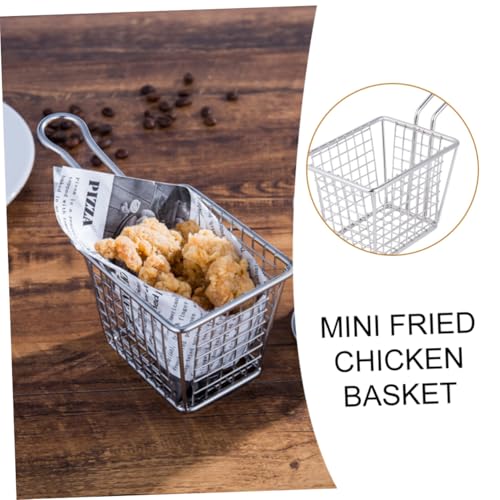 TOBBOMEY Eckiger Frittierkorb aus Edelstahl Mini Bratkorb mit Maschensieb für Pommes Chips und Snacks Hitzebeständig mit Langem Griff Geeignet für Topf und Fritteuse Praktisches Küchensieb TOBBOMEY Eckiger Frittierkorb aus Edelstahl Mini Bratkorb mit Maschensieb für Pommes Chips und Snacks Hitzebeständig mit Langem Griff Geeignet für Topf und Fritteuse Praktisches Küchensieb von TOBBOMEY