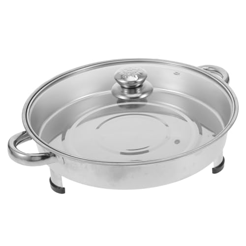 TOBBOMEY Edelstahl Buffet Lebensmittelhalter mit Glasdeckel Fischgrillpfanne für Restaurant Buffet Warmhalteplatte Vielseitig für Party Küche Camping TOBBOMEY Edelstahl Buffet Lebensmittelhalter mit Glasdeckel Fischgrillpfanne für Restaurant Buffet Warmhalteplatte Vielseitig für Party Küche Camping von TOBBOMEY