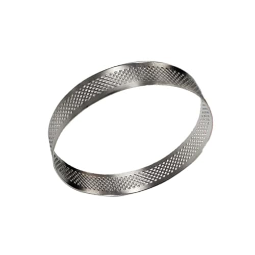TOBBOMEY Edelstahl Cake Ring Rund Mousse Form Runde Backform für Kleine Kuchen Pies Käsekuchen und Desserts Langlebig Antihaftbeschichtet Schnelle Wärmeleitung Einfach zu Reinigen von TOBBOMEY