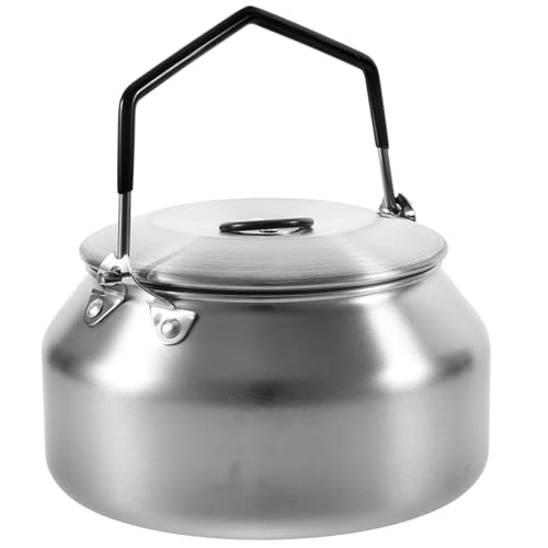 TOBBOMEY Edelstahl Camping Wasserkocher Stovetop Teekessel Multifunktional für Outdoor Wandern Picknick Robuster Kompakter Teekessel mit Praktischem Ausgießer für Kaffee Tee und Wasser TOBBOMEY Edelstahl Camping Wasserkocher Stovetop Teekessel Multifunktional für Outdoor Wandern Picknick Robuster Kompakter Teekessel mit Praktischem Ausgießer für Kaffee Tee und Wasser von TOBBOMEY