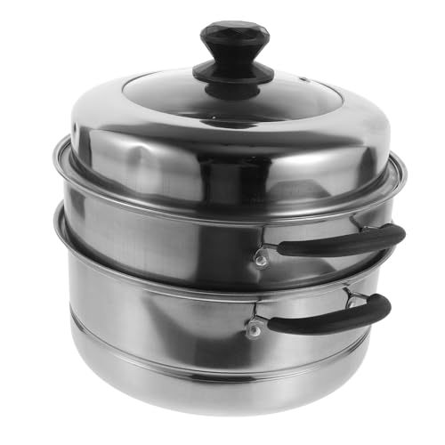 TOBBOMEY Edelstahl Dampfgarer mit Dreilagigem Boden und Sichtglasdeckel Multifunktionaler Dampftopf für Zuhause und Gastronomie Geeignet für Induktionsherde Langlebig und Platzsparend TOBBOMEY Edelstahl Dampfgarer mit Dreilagigem Boden und Sichtglasdeckel Multifunktionaler Dampftopf für Zuhause und Gastronomie Geeignet für Induktionsherde Langlebig und Platzsparend von TOBBOMEY