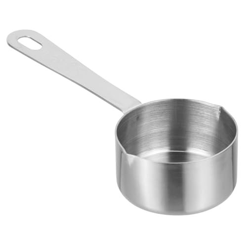 TOBBOMEY Edelstahl Dosierlöffel Sauce Löffel mit Ergonomischem Griff Leicht Glatt mit Aufhängeloch Praktisches Küchengerät für Präzises Abmessen und Kochen im Haushalt von TOBBOMEY