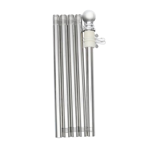 TOBBOMEY Edelstahl Fahnenmast Abnehmbar Winddicht Rostfrei Wetterfest für Garten Terrasse Haus Stabile Fahnenstange Einfache Installation Praktische Outdoor Gartendeko TOBBOMEY Edelstahl Fahnenmast Abnehmbar Winddicht Rostfrei Wetterfest für Garten Terrasse Haus Stabile Fahnenstange Einfache Installation Praktische Outdoor Gartendeko von TOBBOMEY