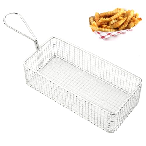 TOBBOMEY Edelstahl Frittierkorb Grobmaschig Hitzebeständig mit Langem Griff Kleiner Siebkorb für Pommes Snacks Vielseitig für Topf und Fritteuse Geeignet für Küche Gastronomie Haushalt TOBBOMEY Edelstahl Frittierkorb Grobmaschig Hitzebeständig mit Langem Griff Kleiner Siebkorb für Pommes Snacks Vielseitig für Topf und Fritteuse Geeignet für Küche Gastronomie Haushalt von TOBBOMEY