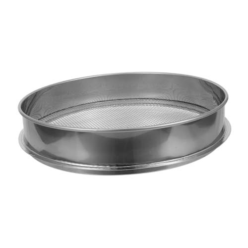 TOBBOMEY Edelstahl Gartensieb Rund Feines Mesh Bodensieb Robust Langlebig Gartengerät zur Erde und Steine Filtration für Gartenarbeit und Bodensiebung von TOBBOMEY