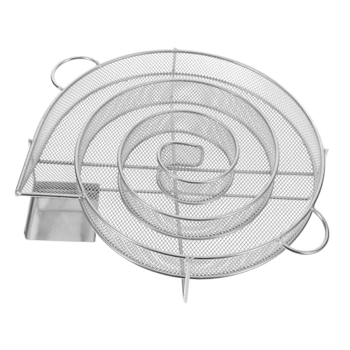 TOBBOMEY Edelstahl Kaltrauchgenerator Bbq Räucherofen Kalt und Warm Einsetzbar Barbecue Zubehör für Fleisch Fisch Gemüse Vielseitig Einsetzbarer Smoke Tray für Intensives Aroma von TOBBOMEY