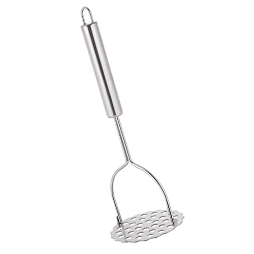 TOBBOMEY Edelstahl Kartoffelstampfer Manuell Langlebiger Kartoffelstampfer mit Ergonomischem Griff Wiederverwendbar Geeignet für Kartoffelpüree Gemüse Obst und Einfache Reinigung von TOBBOMEY