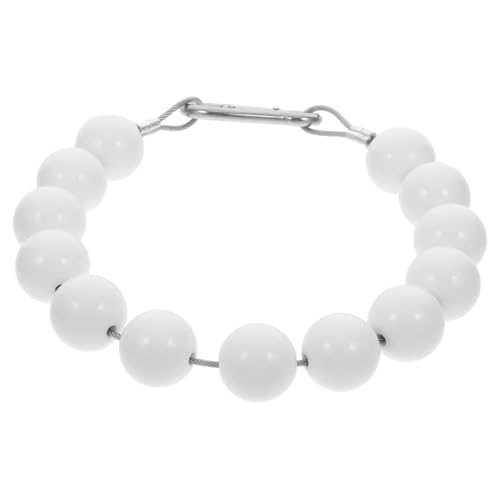 TOBBOMEY Edelstahl Perlen flaggenhalterung mit Flexiblem Seil Verstellbarer Befestigungsring für Fahnenmast Wetterfest und Langlebig Geeignet für Innen Außenbereiche Einfache Anbringung von TOBBOMEY