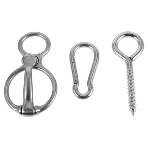 TOBBOMEY Edelstahl Pferde anbindering mit Schnellverschluss und Augenschraube Sicheres Pferdegerechtes Pferdezubehör für Stall und Training Verhindert Verletzungen durch Automatische TOBBOMEY Edelstahl Pferde anbindering mit Schnellverschluss und Augenschraube Sicheres Pferdegerechtes Pferdezubehör für Stall und Training Verhindert Verletzungen durch Automatische von TOBBOMEY