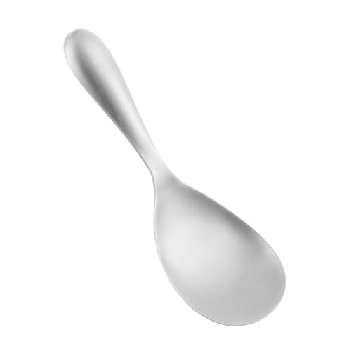 TOBBOMEY Edelstahl Reislöffel Glatt Rostfrei Servierlöffel Robust Spülmaschinenfest Küchenhelfer Silber Für Haushalt Restaurant Langzeitgebrauch von TOBBOMEY