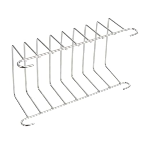 TOBBOMEY Edelstahl Toast Rack für Heißluftfritteuse Langlebiges Abkühlgitter und Brothalter Vielseitiges Air Fryer Zubehör für Backen Grillen und Dämpfen Praktisches Küchengerät von TOBBOMEY