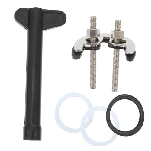 TOBBOMEY Edelstahl Wasserhahn Befestiger mit Doppel Schrauben Rostfreier Hot Cold Sink Faucet Horseshoe Fixer Installieren Langlebiges Montagezubehör für Küchenarmatur von TOBBOMEY
