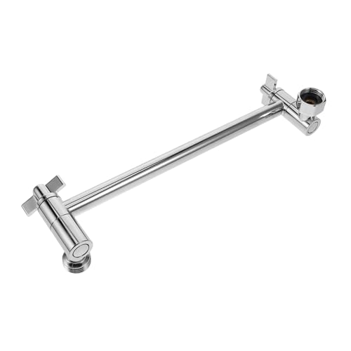 TOBBOMEY Einstellbarer Edelstahl Duscharm Verlängerung für Duschkopf Robustes Leichtes Design mit Polierter Oberfläche Einfache Montage Verstellbarer Wasserstrahlwinkel Langlebig und von TOBBOMEY