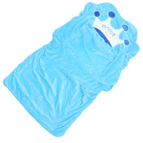 TOBBOMEY Elastischer Sofabezug für Kinderkleine Sofas Rutschfester All Inclusive Couchschutz in Hellblau mit Kronenmuster ohne Füllung Schützender Sofaüberwurf für Familien mit Kindern und von TOBBOMEY