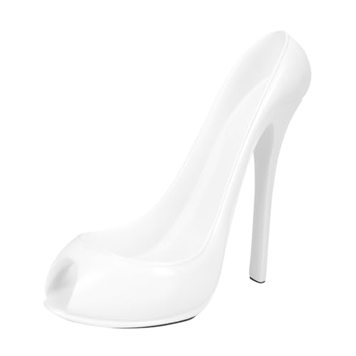 TOBBOMEY Elegantes High Heel Weinregal aus Hochwertigem Harz Freistehender Flaschenhalter mit Kreativer Minimalistischer Design für Wohnzimmer Bar und Restaurant Langlebig und Dekorativ von TOBBOMEY