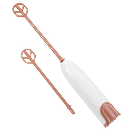 TOBBOMEY Elektrischer Milchpulver Mixer Handheld mit Verlängerbarem Rührstab Kompakt und Vielseitig für Küche und Getränke Teiliges in Warmem Weiß ohne Batterien von TOBBOMEY