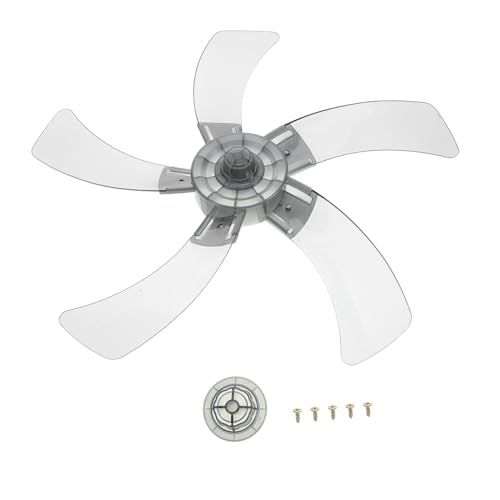 TOBBOMEY Ersatzventilator Flügel aus Dickem Kunststoff für Stand Tisch und Wandventilatoren Starke Luftzirkulation Geräuscharm Kompatibel Inklusive Schrauben und Mutter von TOBBOMEY