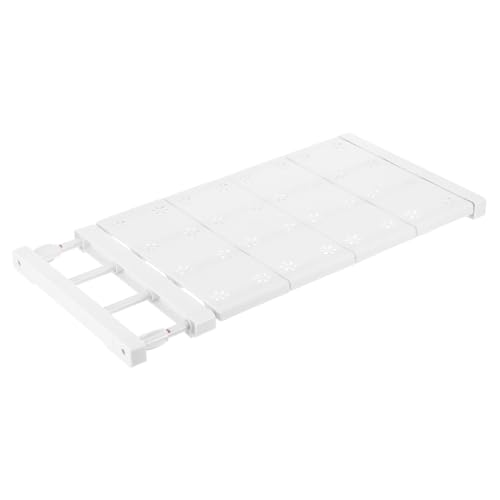 TOBBOMEY Erweiterbares Schrankregal Verstellbar Stabiles Organizer Regal für Kleiderschrank Schrank Schließfach Platzsparende Aufbewahrung Vielseitig für Küche Büro Zuhause von TOBBOMEY