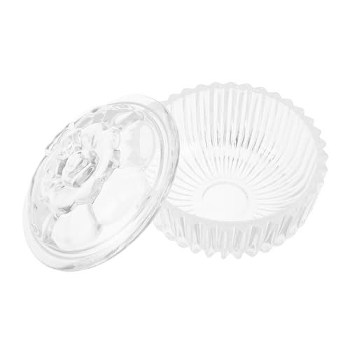 TOBBOMEY Europäisches Glas Aufbewahrungsglas mit Deckel Luftdichtes Kleines Glas Bonbongefäß für Hochzeit Party Buffet Vielseitige Dekoration und Frischebewahrung von TOBBOMEY