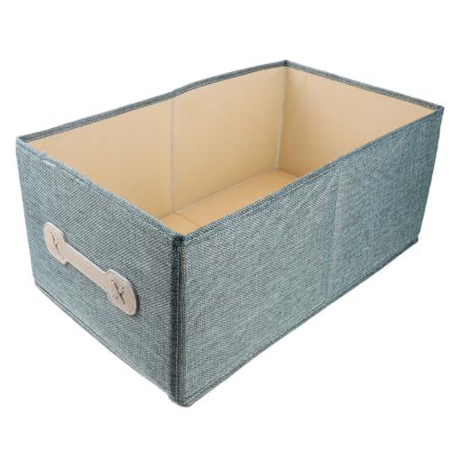 TOBBOMEY Faltbare Kleider Aufbewahrungsbox aus Baumwoll Leinen Mittlere Großer Stauraum für Kleidung und Hosen Platzsparender Schrank Organizer mit Griff Vielseitig für Schlafzimmer und von TOBBOMEY