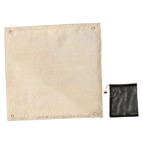 TOBBOMEY Feuerfeste Unterlage Hitzebeständige Portable Isoliermatte aus Glasfaser für Camping Grill und Feuerstelle Feuerhemmende Faltbare Brandschutzmatte für Outdoor und BBQ von TOBBOMEY