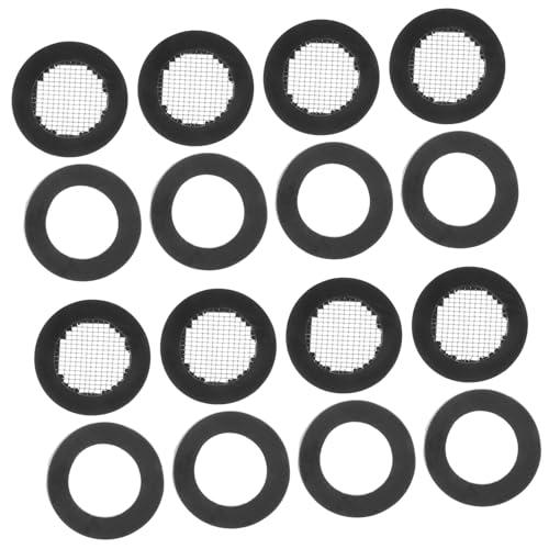 TOBBOMEY Filter dichtungssatz mit Edelstahlnetz Reparaturset für Duschschläuche und Wasserhähne Langlebige Gummi unterlegscheiben Einfache Installation Wasserfilternd und Wasserersparend von TOBBOMEY