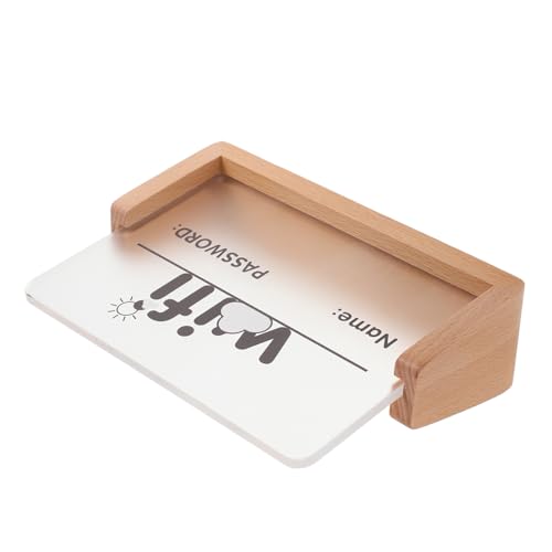 TOBBOMEY Freistehendes Wifi Passwortschild aus klarem Kunststoff und Buchenholz Modernes Amerikanisches Design Dekoratives Wifi Display für Zuhause Büro und Beige TOBBOMEY Freistehendes Wifi Passwortschild aus klarem Kunststoff und Buchenholz Modernes Amerikanisches Design Dekoratives Wifi Display für Zuhause Büro und Beige von TOBBOMEY
