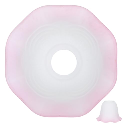 TOBBOMEY Frosted Glass Lamp Shade Ersatz Sockel Blumendesign Skandinavisch Minimalistisch Vielseitig Für Hängelampe Wandleuchten Wohnzimmer Esszimmer Flur von TOBBOMEY