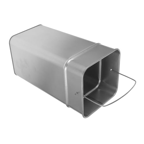 TOBBOMEY Galvanisierter Metall abfalleimer Robust mit Griff Vielseitiger Müllbehälter für Garten Außenbereich und Lagerung Korrosionsbeständig Tragbar und Langlebig von TOBBOMEY
