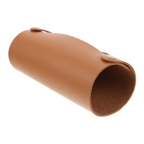 TOBBOMEY Gasflaschenschutzhülle aus Kunstleder Stoßfeste Leichte und Tragbare Tankabdeckung für Camping und Picknick Explosionsgeschützt Einfache Reinigung Propangasflaschenschutz in Braun von TOBBOMEY