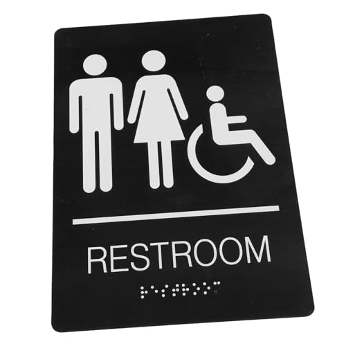TOBBOMEY Genderneutrales Toilettenschild mit Rollstuhlsymbol Inklusive Starkem Doppelseitigem Klebeband mit Ada konformer Blindenschrift Geeignet für Büro Zuhause und Gemeinschafts Türen TOBBOMEY Genderneutrales Toilettenschild mit Rollstuhlsymbol Inklusive Starkem Doppelseitigem Klebeband mit Ada konformer Blindenschrift Geeignet für Büro Zuhause und Gemeinschafts Türen von TOBBOMEY