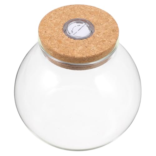 TOBBOMEY Glas-Desktop-pflanzengefäß mit Korkverschluss Runde Hydroponik Vase mit Led-licht Luftdichtes Terrarium für Zimmerpflanzen Dekorative Pflanzstation für Innen Außenbereich TOBBOMEY Glas-Desktop-pflanzengefäß mit Korkverschluss Runde Hydroponik Vase mit Led-licht Luftdichtes Terrarium für Zimmerpflanzen Dekorative Pflanzstation für Innen Außenbereich von TOBBOMEY