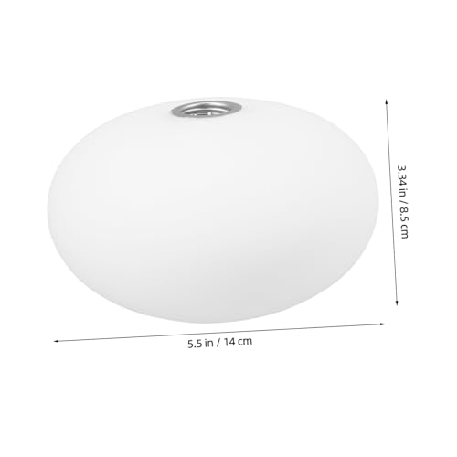TOBBOMEY Glas Lampenschirm Flach Oval Schraubgewinde Ersatz für Tisch Wandleuchten Kleine Lampenabdeckung für Gemütliche Beleuchtung und Langlebige Lichtgestaltung von TOBBOMEY