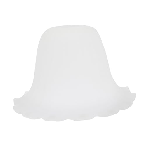 TOBBOMEY Glas Lampenschirm Frosted mit Blumenmuster Lampenabdeckung aus Satiniertem Glas Deckenlampe Lampenschirm für Wohnzimmer Schlafzimmer Esszimmer Küche Einfache Montage Stabiles von TOBBOMEY