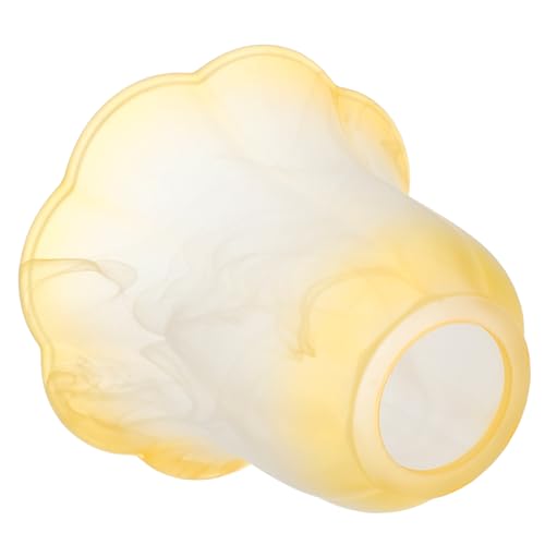 TOBBOMEY Glas Lampenschirm Glockenform Ersatz Lampenschirm Schutzschirm für Deckenleuchte Wohnzimmer Retro Stil Robust Langlebig von TOBBOMEY