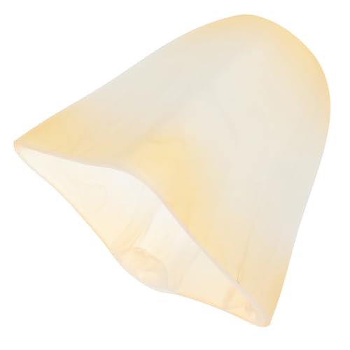 TOBBOMEY Glas Lampenschirm für Deckenleuchte Dekorativer Lampenschirm aus Gelbem Glas mit Mittelloch Schutzschirm für Wohn Schlafzimmerbeleuchtung von TOBBOMEY