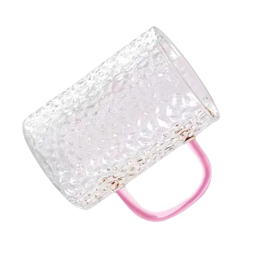 TOBBOMEY Glas Trinkbecher mit Henkel Hitzebeständig und Handlich für Tee Kaffee Wasser Dickwandiges Glas für Sicheren Griff und Komfortables Trinkerlebnis von TOBBOMEY
