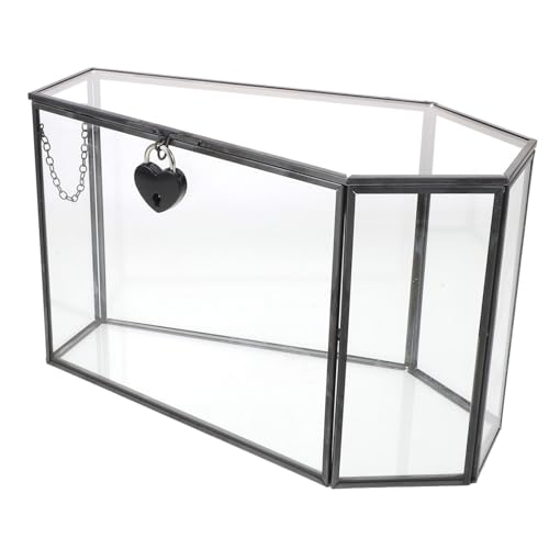 TOBBOMEY Gothic Schaukasten Halloween Dekor Sargschale Sargvase Sarghülle Mini Sarg Sargboxen Für Leckereien Sarg Leckerli Boxen Mit Deckel Für Erwachsene Glas Transparent von TOBBOMEY