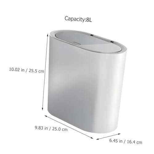 TOBBOMEY Großer Pressdeckel Müllbehälter mit Kompakter für Küche und Bad Stabiler Leichter Haushaltseimer mit Praktischem Deckel für Engere Räume TOBBOMEY Großer Pressdeckel Müllbehälter mit Kompakter für Küche und Bad Stabiler Leichter Haushaltseimer mit Praktischem Deckel für Engere Räume von TOBBOMEY