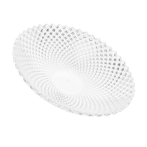 TOBBOMEY Großes Transparentes Acryl serviertablett für Obst und Süßigkeiten Runde Elegante Obstschale für Partys Hochzeiten Familienessen Vielseitige Obst Snackplatte für Zuhause und von TOBBOMEY