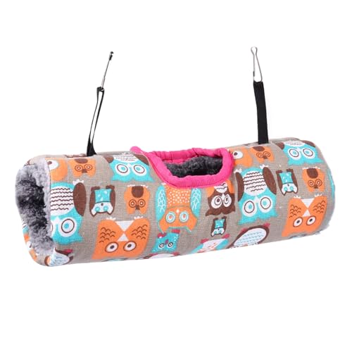 TOBBOMEY Hamster Hängendes Warmes Nest Tunnel Haustierbett für Kleine Tiere Kuscheliges Schlafhaus für Zwerghamster Meerschweinchen und Streifenhörnchen im Käfig von TOBBOMEY