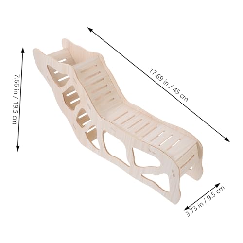 TOBBOMEY Hamster Kletterleiter aus Holz Bissfestes Stabiles Kleintier Multifunktionale Hamster hütte und Leitern für Käfig Platzsparend Robust und Pflegeleicht Geeignet für Kleine Nager von TOBBOMEY