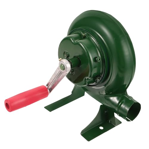 TOBBOMEY Handkurbel Gebläse Handbetriebener Grillventilator für Camping Bbq Feueranzünder Holzofen Kamin Belüfter Outdoor Blowing Tool von TOBBOMEY