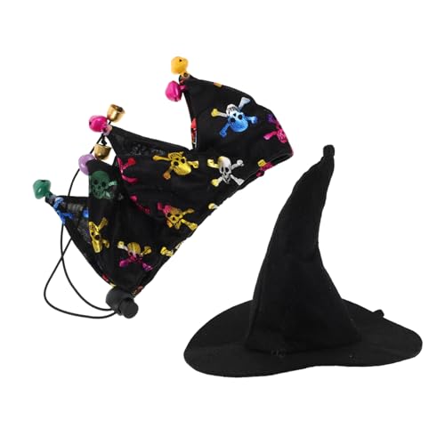 TOBBOMEY Haustier Zauberer Kostüm mit Hexenhut und Glockenkragen Halloween Cape für Hunde und Katzen Festliche Kopfbedeckung für Festliche Anlässe Bequemes Leichtes Design für Cosplay und TOBBOMEY Haustier Zauberer Kostüm mit Hexenhut und Glockenkragen Halloween Cape für Hunde und Katzen Festliche Kopfbedeckung für Festliche Anlässe Bequemes Leichtes Design für Cosplay und von TOBBOMEY